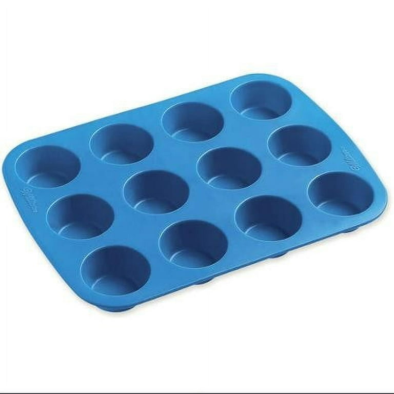 12 Cells Silicone Muffin Pan Soft Craft Baking Mold Casting Die for DIY  Resin Baking Pans Cupcake Pan for Chocolate Dishwasher-Safe Silicone Molds  Heat Resistant Soap Molds Nordic Blue 