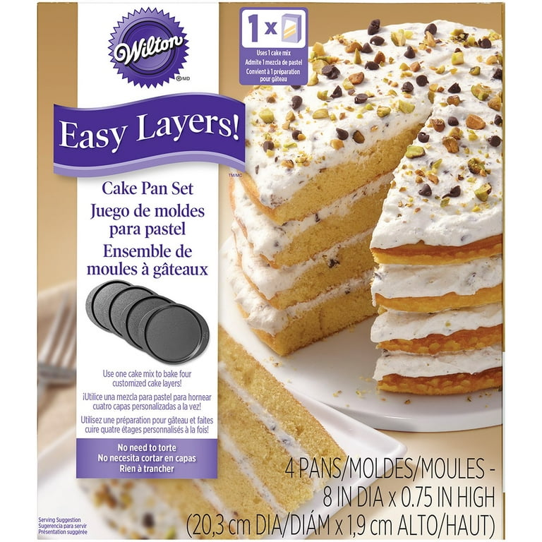 Wilton Easy Layers! Cake Pan Set, 8 in., 4 pc. 