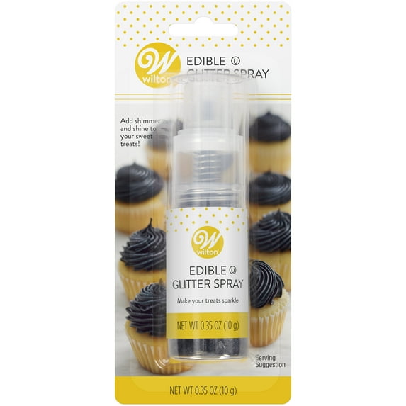Black Edible Glitter Spray, 0.35 oz.