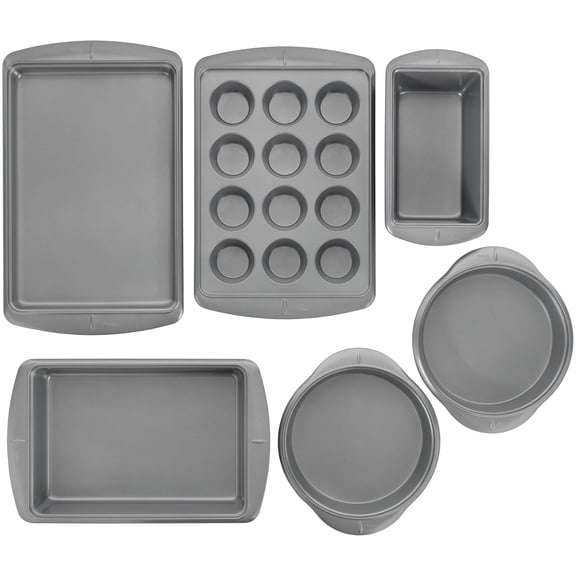Wilton Ever Glide Non-Stick Bakeware Set 6-Piece Baking Pan Set Cookie, Cake, & Muffin Pans