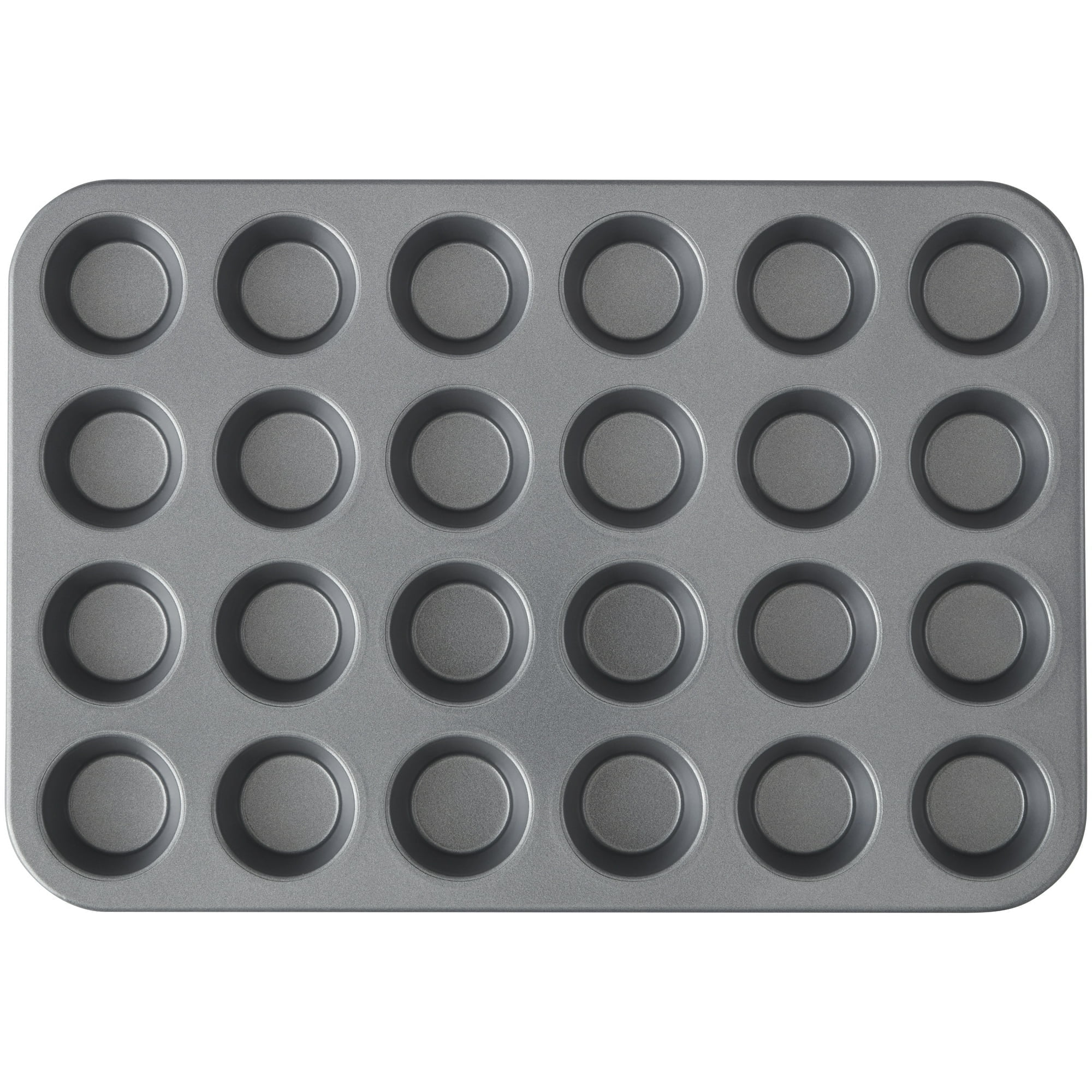 Wilton Everyday Non-Stick 24-Cup Mini Muffin Pan Cupcake Tin 14.65" x 9.9" x 0.8", Packaging May Vary - 2 Pack