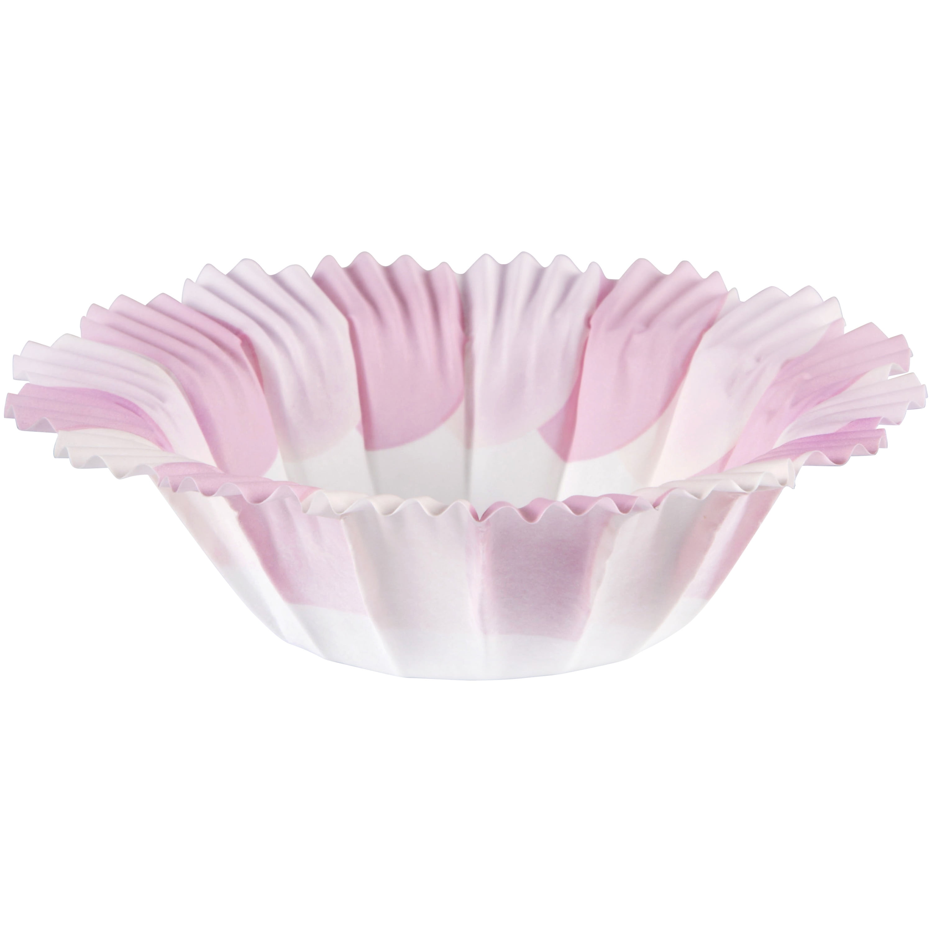 Wilton Flower Cupcake Liners, 12 Count, Pink & White