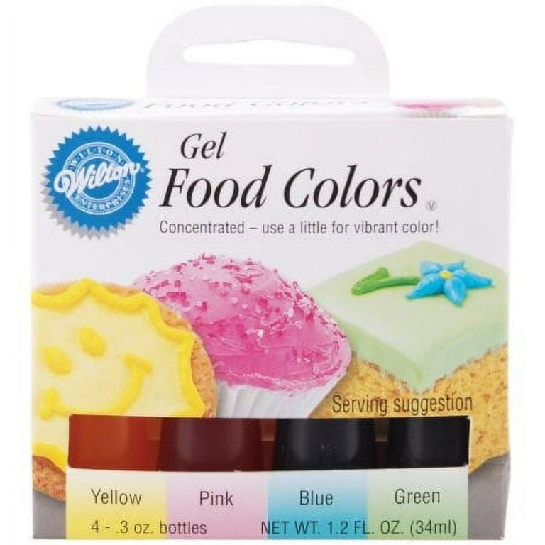 Wilton Food Colors, Gel, 4 Colors - 1.2 fl oz