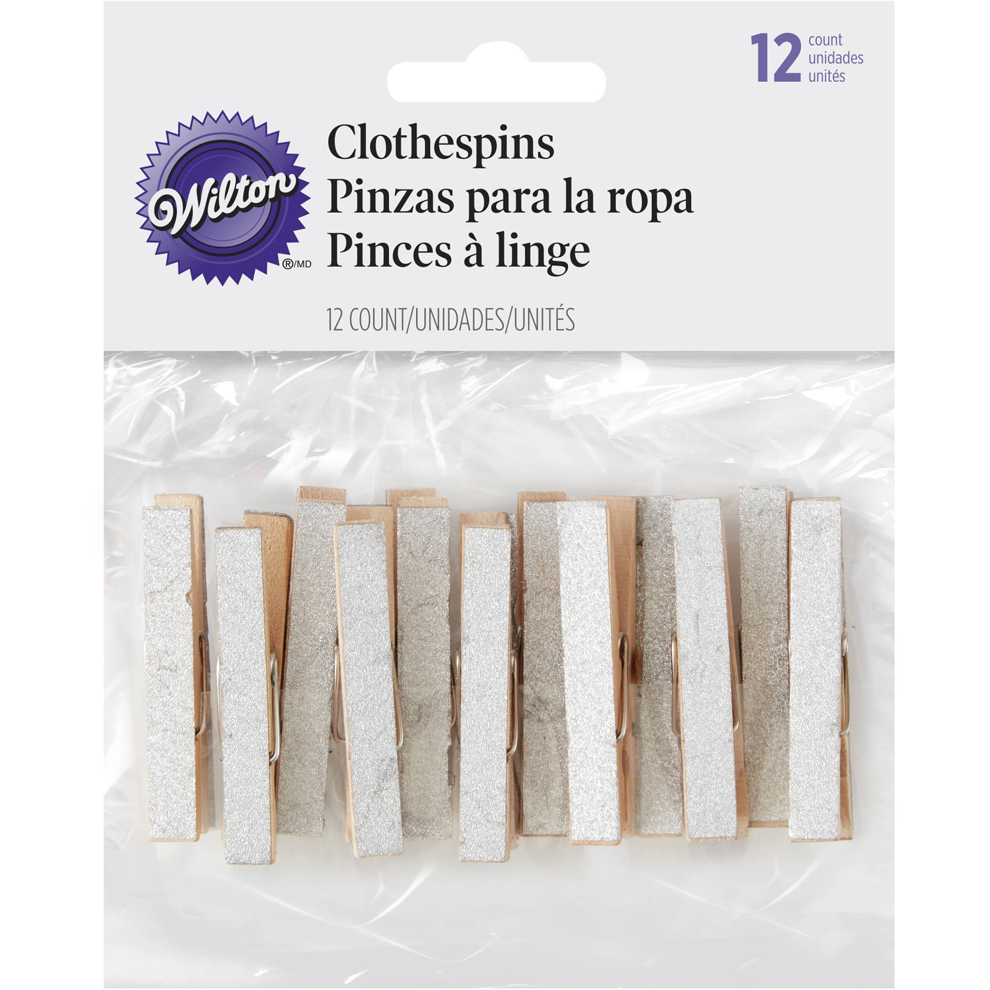 Wilton Glitter Clothespins, 12Count