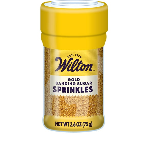 Wilton Gold Sanding Sugar Edible Sprinkles 2.6 oz. Bottle