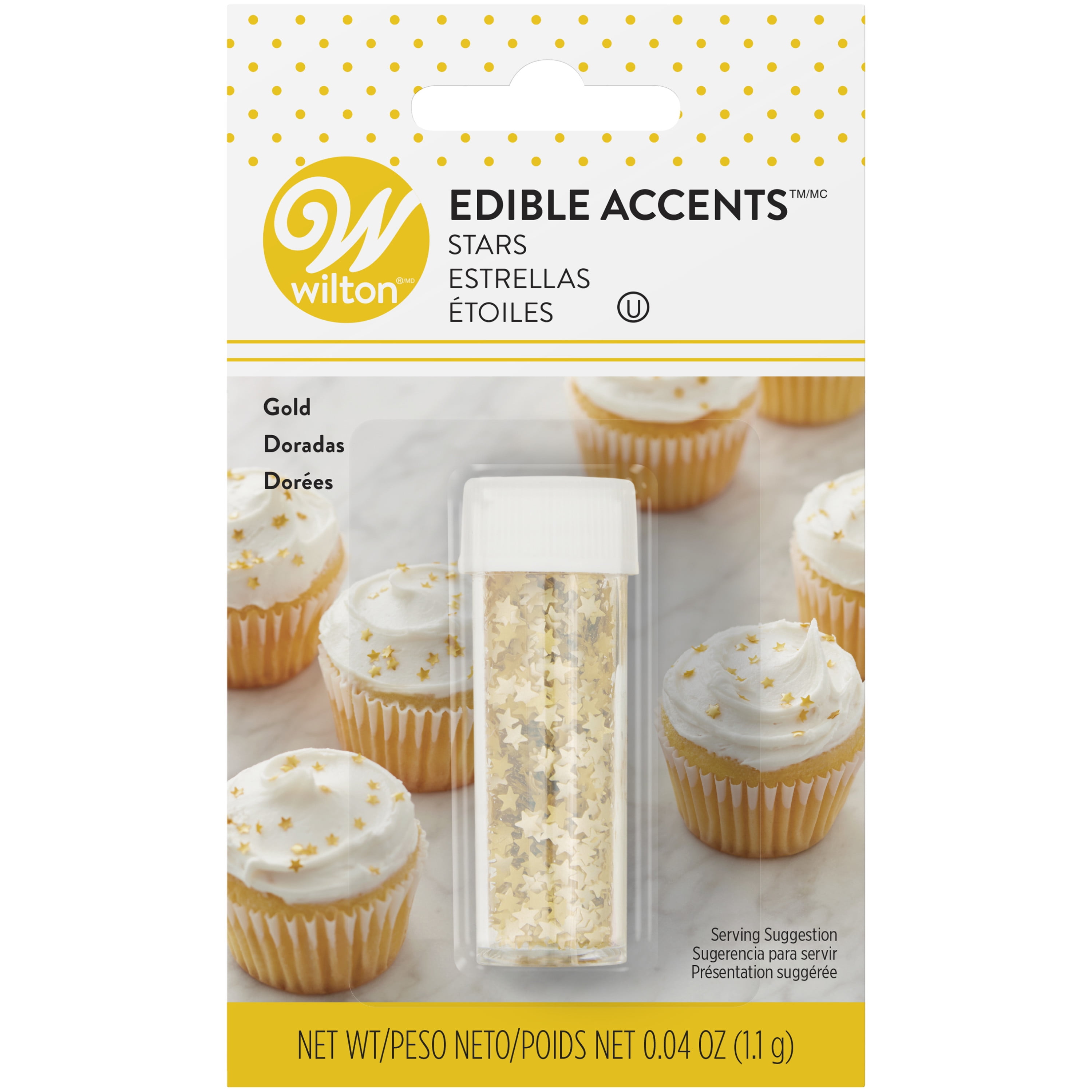 SE Si&Moos Gold Star Sprinkles | Edible Stars for Cake Decorating | Edible  Gold Stars | Gold Sprinkles | Star Cupcake Toppers Edible | Large and Small