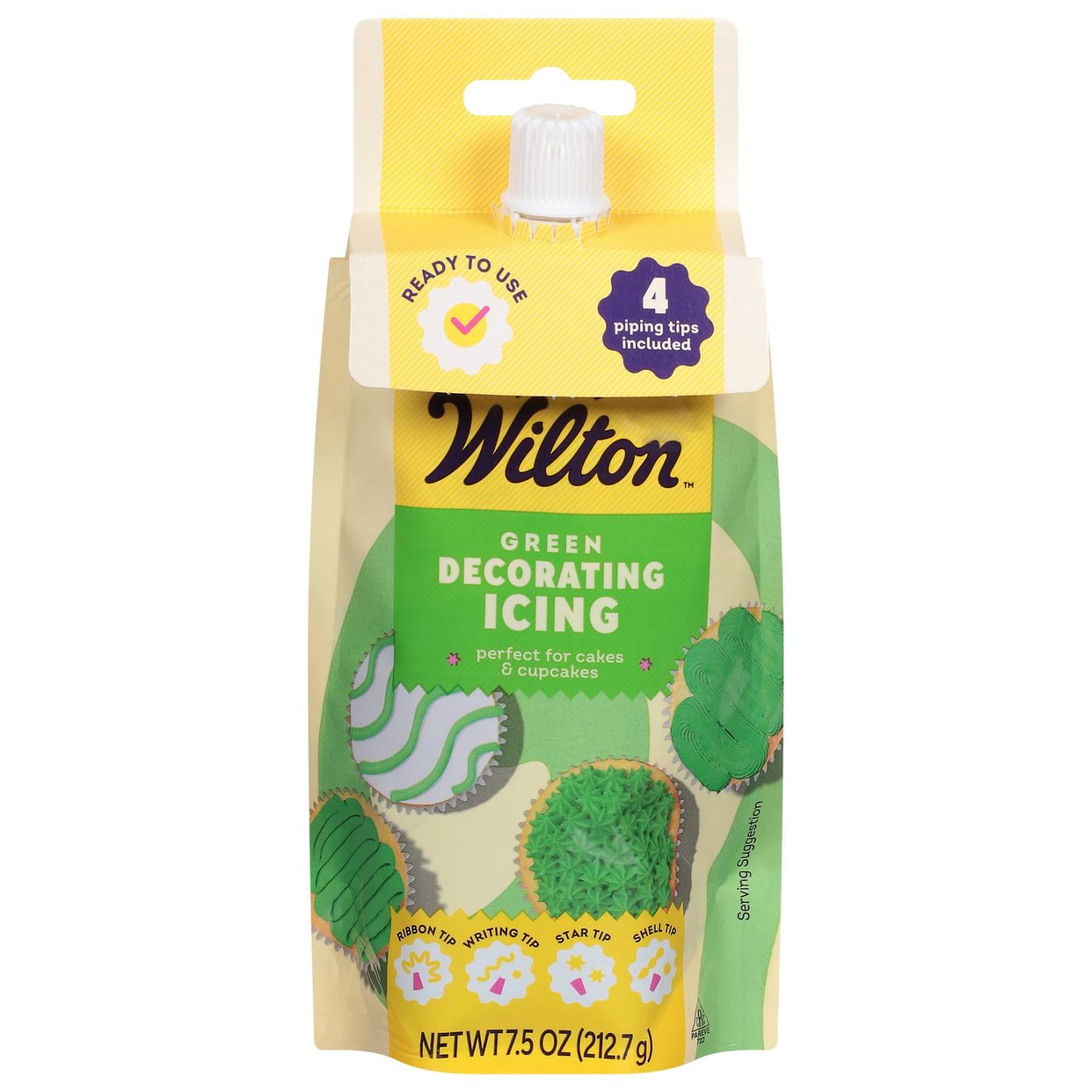 Wilton Green Decorating Icing Pouch with Tips 7.5 oz (Pack of 2)