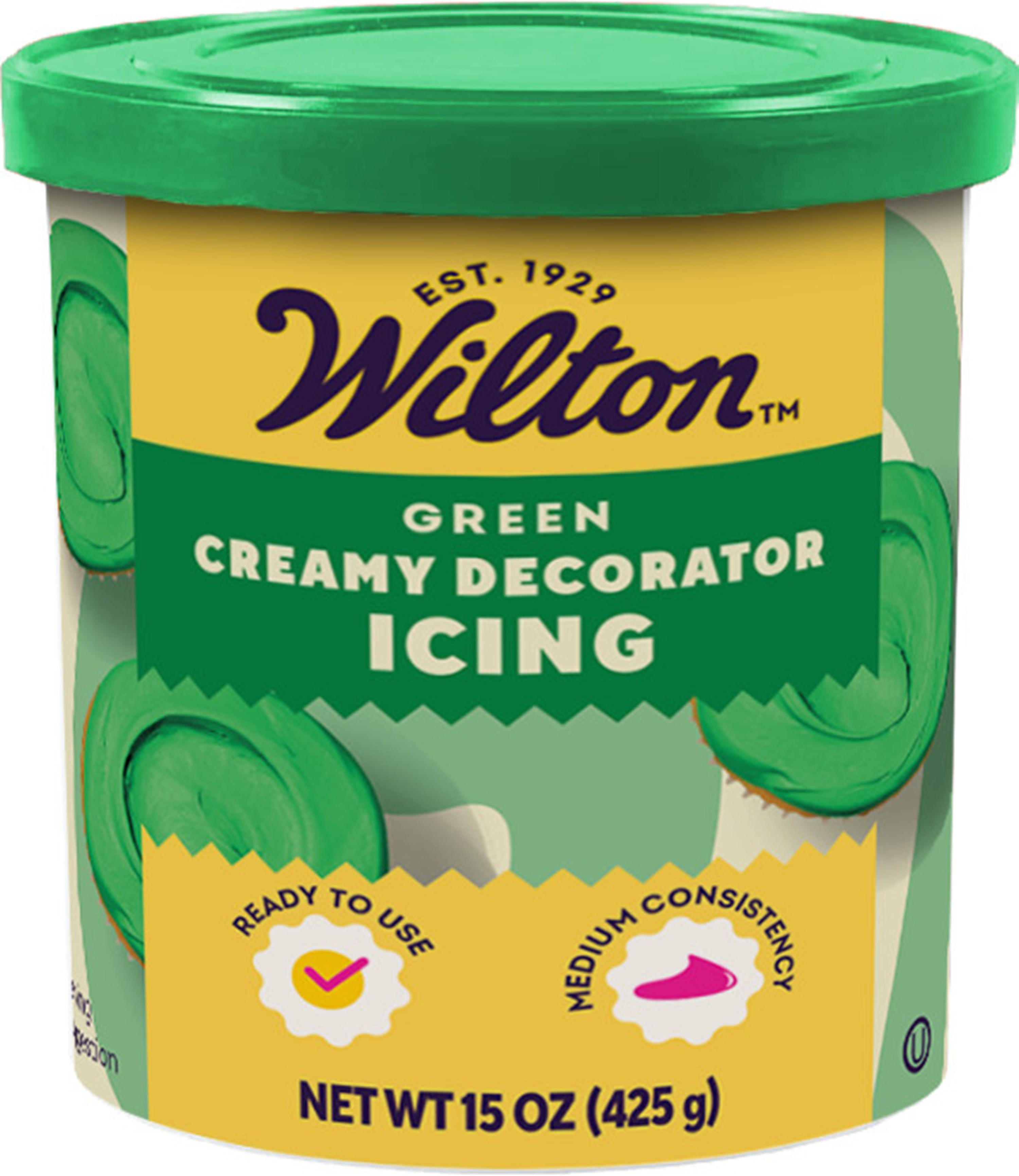 Wilton Green Vanilla-Flavored Buttercream Icing 15 oz. Tub
