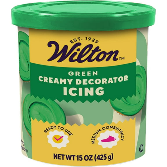 Wilton Green Vanilla-Flavored Buttercream Icing 15 oz. Tub