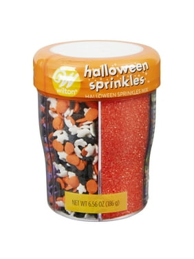 Wilton Halloween 6-Cell Dessert Sprinkles, Sugar, Jimmies and Confetti, Assorted Colors, 6.56 oz.
