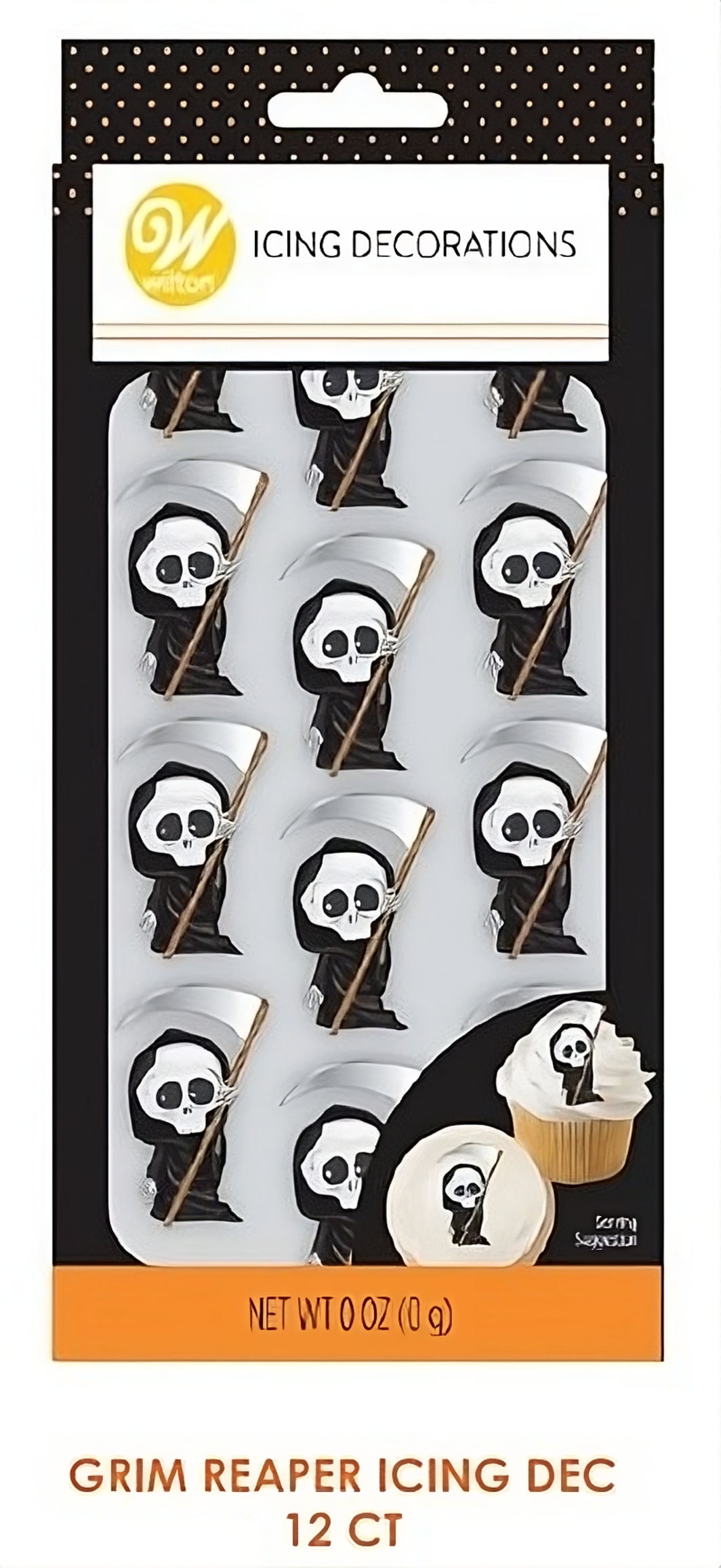 Wilton Halloween Grim Reaper Icing Decorations, 12 Count
