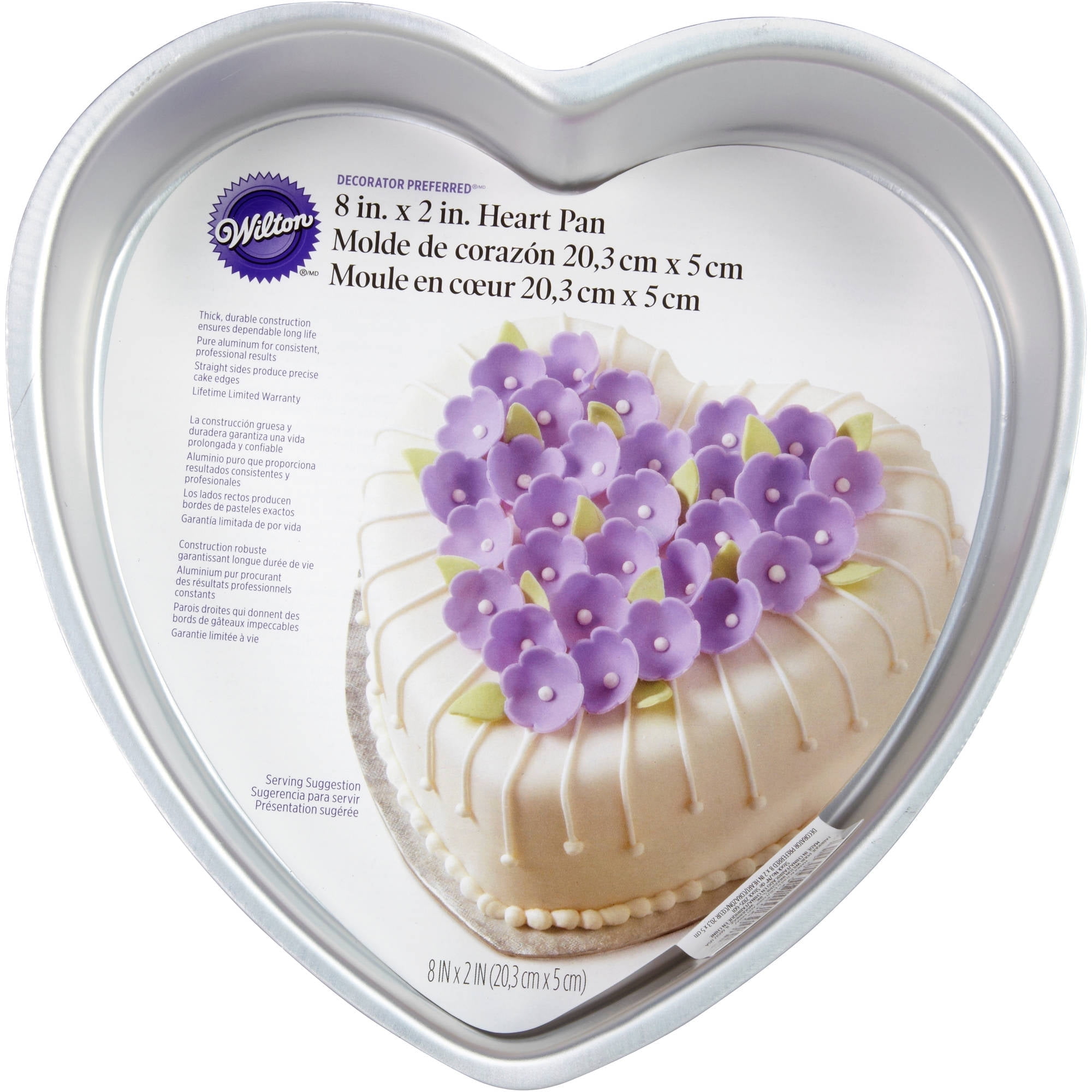 8" x 2" Non-stick Aluminum Heart Cake Pan