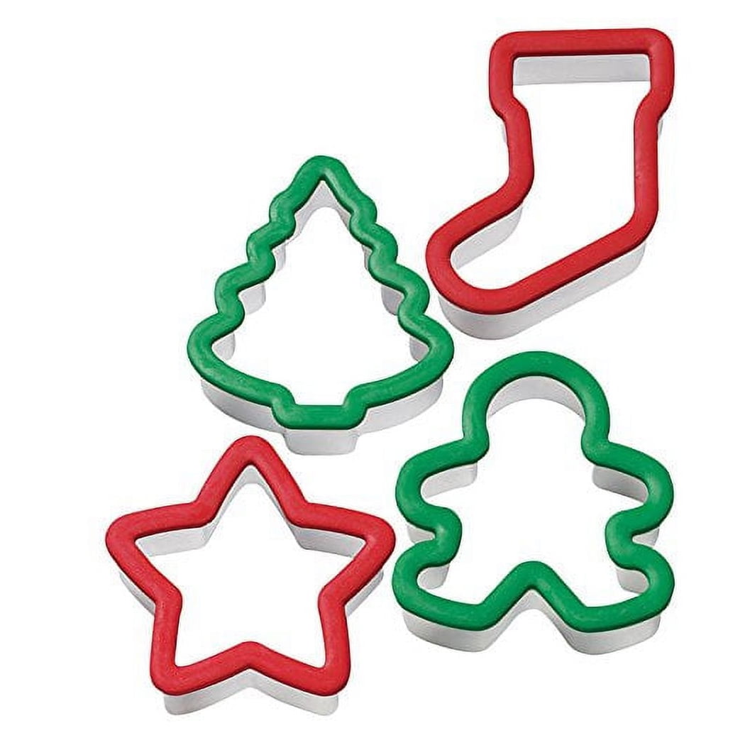 Wilton Grippy Christmas Cookie Cutter 4-Piece Set, 2311-260