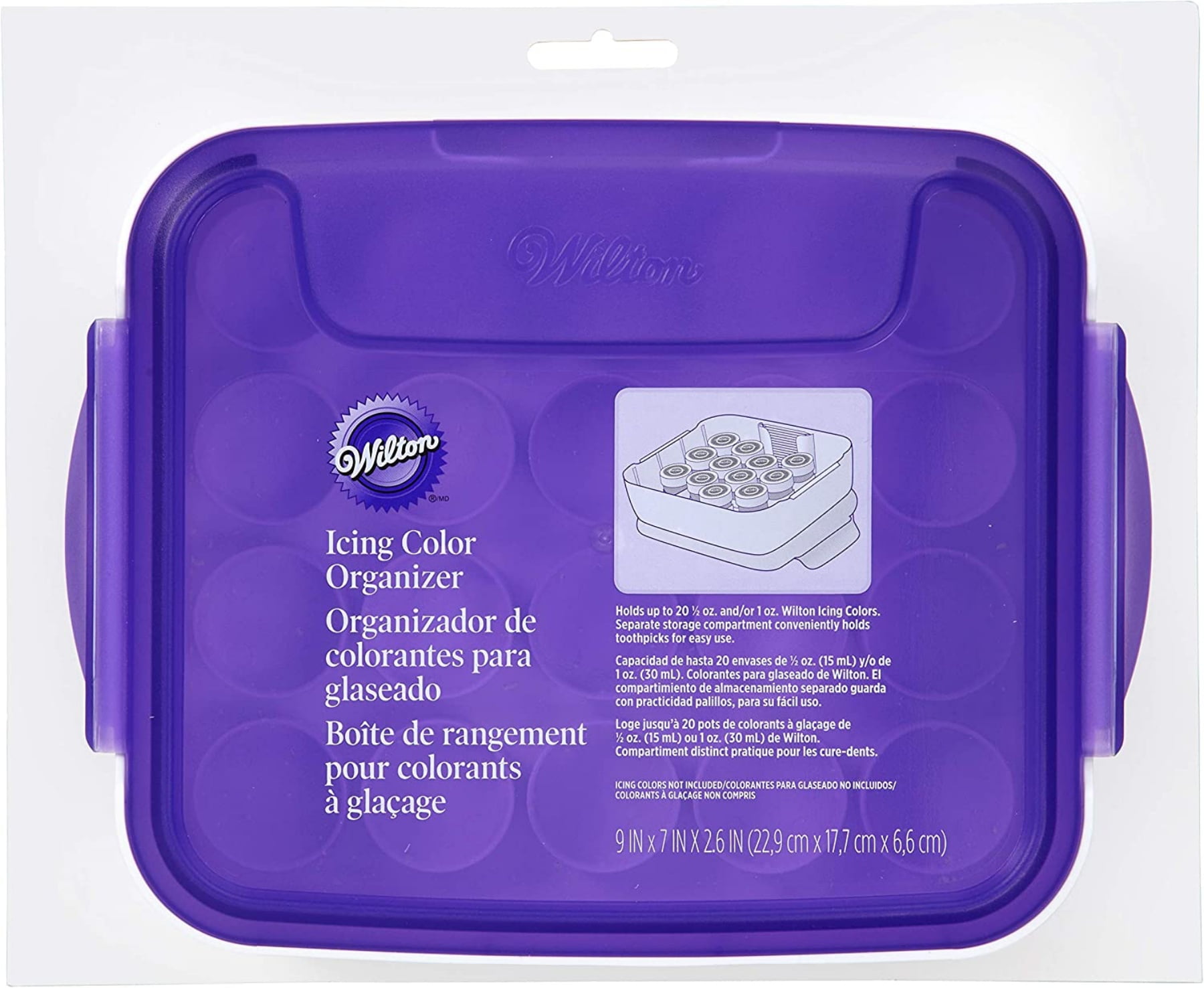 Wilton Icing Color Organizer - Holds 20 Icing Color Jars oz or 1 oz