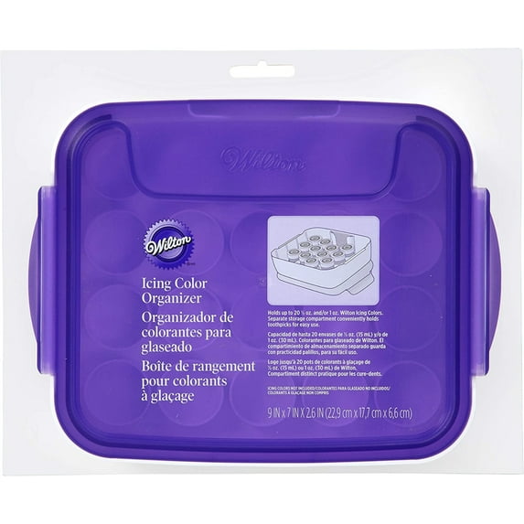 Wilton Icing Color Organizer - Holds 20 Icing Color Jars ½ oz or 1 oz