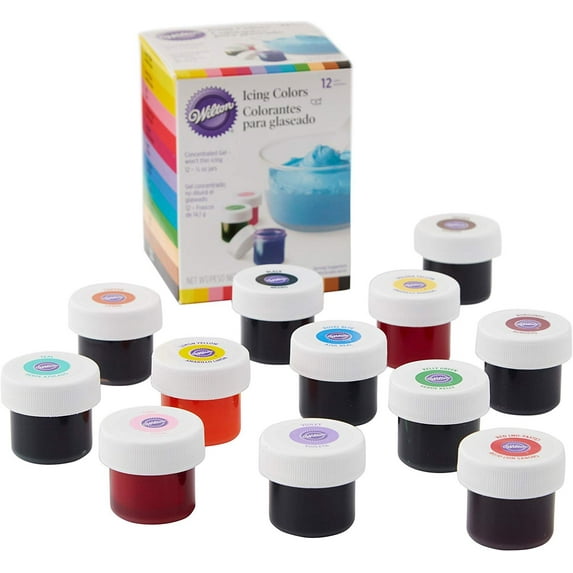 Wilton Icing Colors, 12-Count Gel-Based Food Color