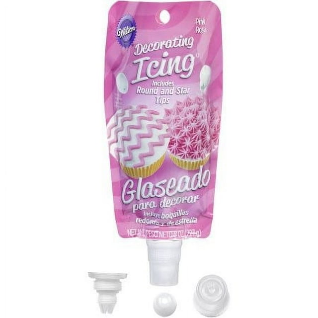 Wilton Icing Pouch with Tips, Pink