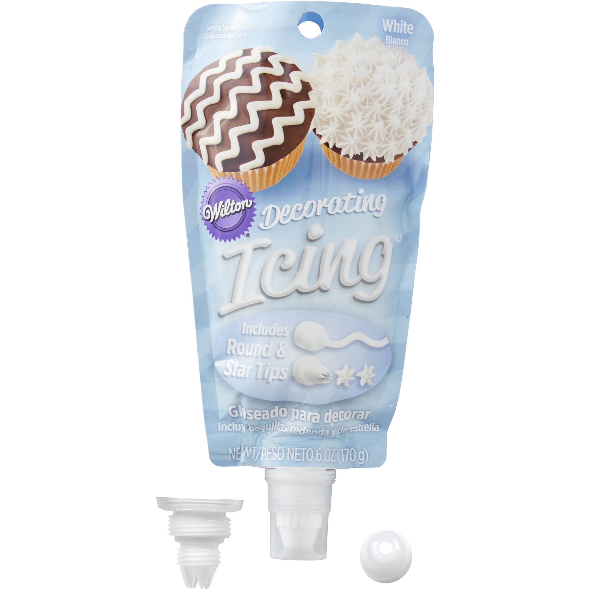 Wilton Icing Pouch with Tips, White, 6oz