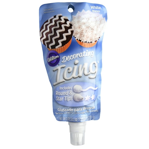 Wilton Icing Pouch with Tips, White