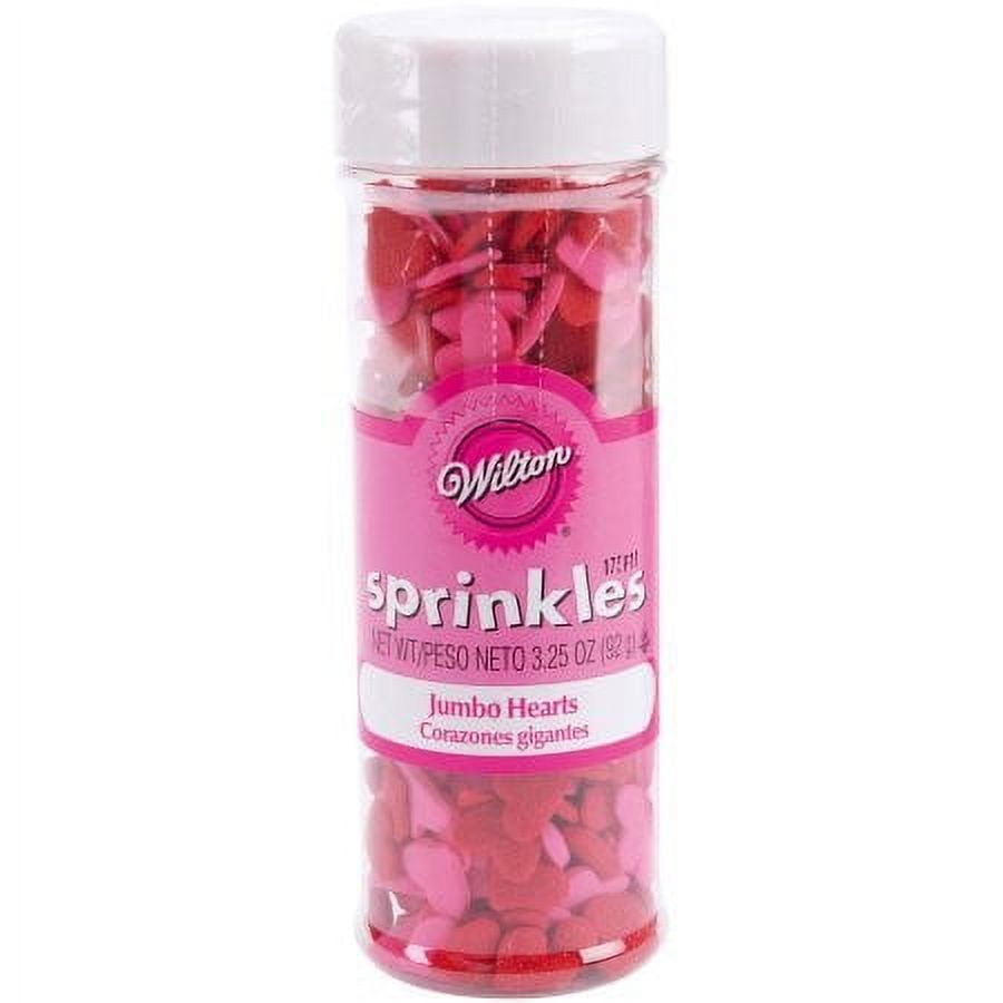 Wilton Jumbo HeartShaped Edible Sprinkles for Cake and Cupcake