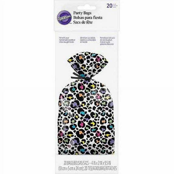 Wilton Leopard Brights Party Bags, 20-Count