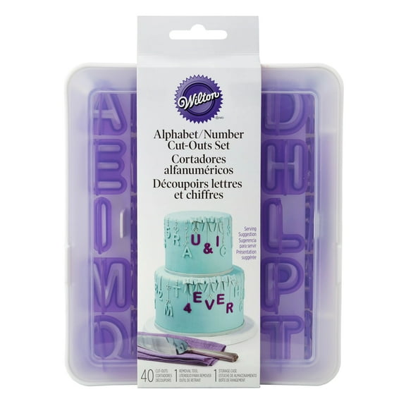 Wilton Letter and Number Fondant Cutters Set, 40-Piece