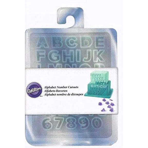 WILTON FONDANT 42PC ALPHA AND NUMERIC CUTTERS
