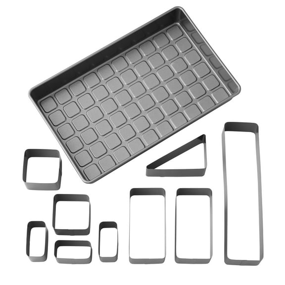 Wilton Letters and Numbers Adjustable Nonstick Cake Pan Set, 10-Piece Set