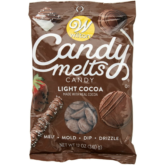 Wilton Light Cocoa Candy Melts, Mini Milk Chocolate Chips for Cake Pops, Cookies and Wafers, 12 oz.