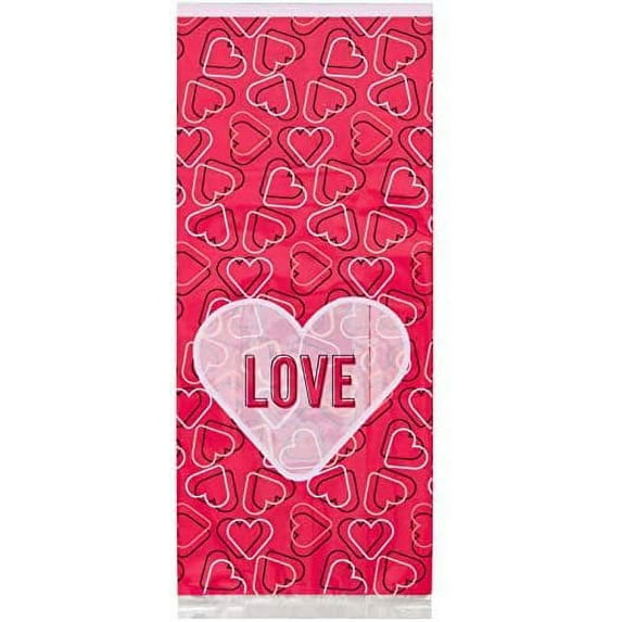 Wilton Love Valentine Treat Bags and Ties, 20 Count