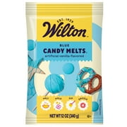 Wilton Blue Candy Melts Vanilla-Flavored Wafer Chips for Baking & Candy Making 12 oz. Bag