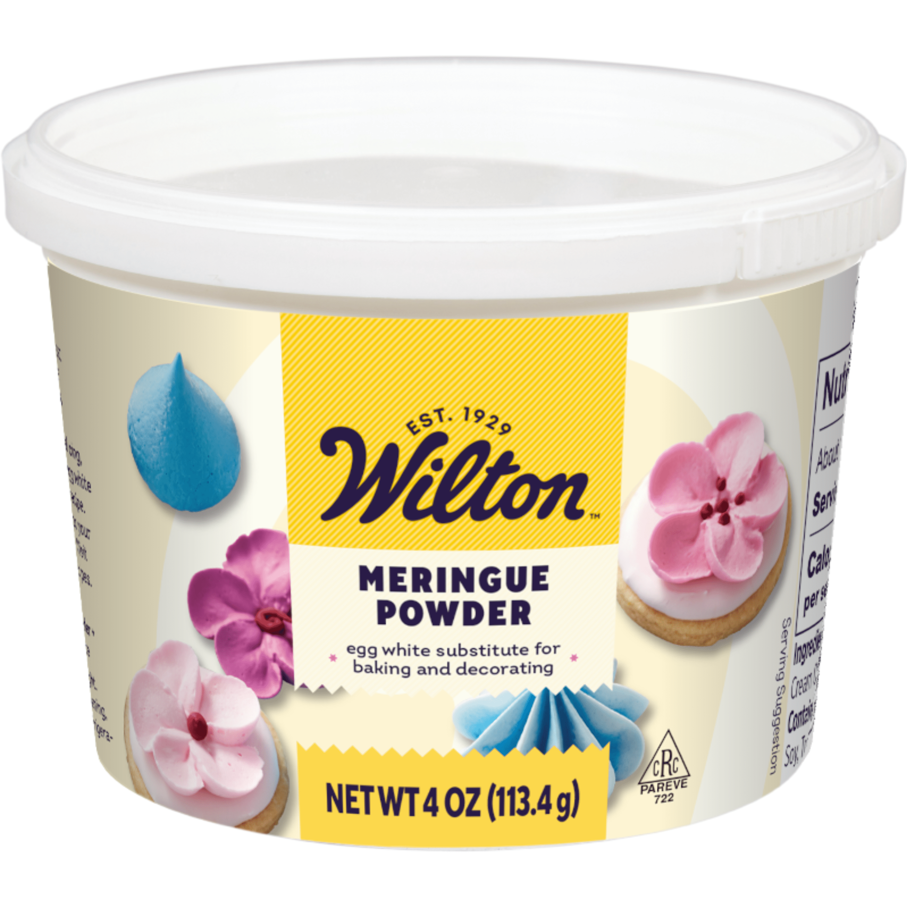 Wilton Meringue Powder for Baking and Decorating, Egg White Substitute, 4 oz., No Flavor