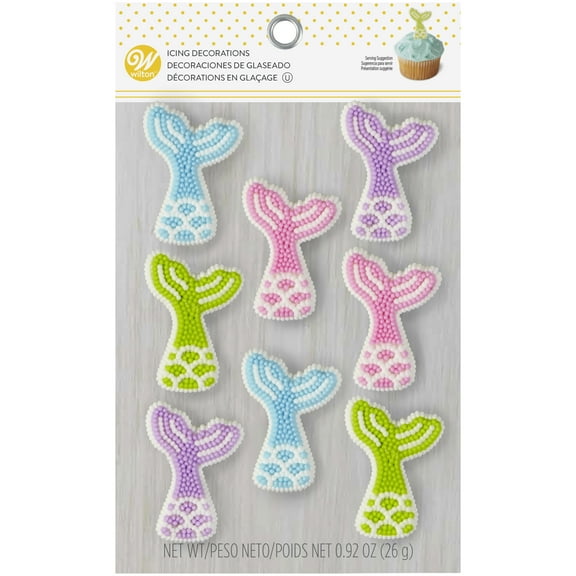 Wilton Mermaid Tail Icing Decorations, 8-Count