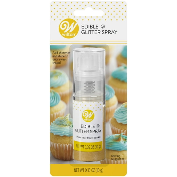 Wilton Metallic Gold Edible Sparkling Glitter Spray, 0.35 oz.