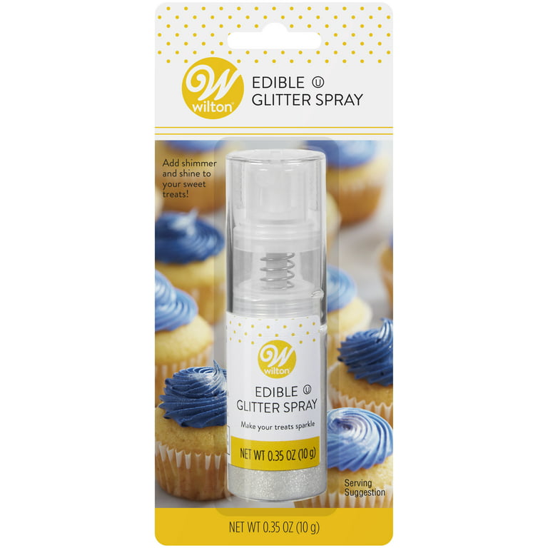 Restaurantware Pastry Tek 5-gram Shimmer Spray, 1 FDA-Approved Edible Glitter Spray -- Water-Soluble, Kosher-Certified, Dark Silver Edible Dust Spray for Cake Decora