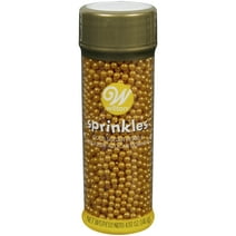 Wilton Metallic Sugar Pearl Sprinkles, Gold, 4.97 oz.