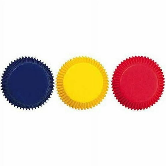Wilton Mini Cupcake Liners, Primary Colors, 100 Ct