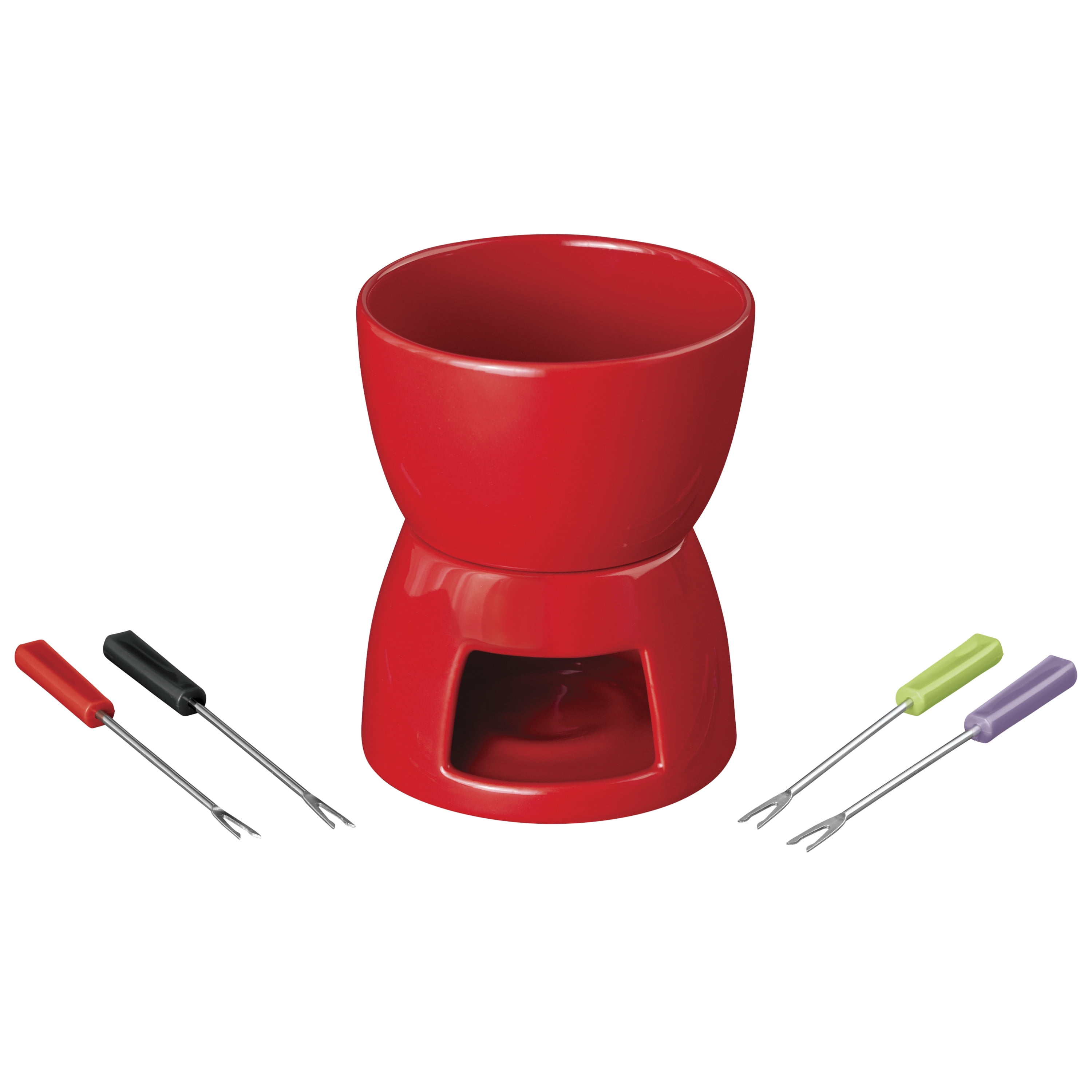 konvergens milits adgang Wilton Mini Fondue Set with Tea Light Pot & Dipping Forks - Walmart.com