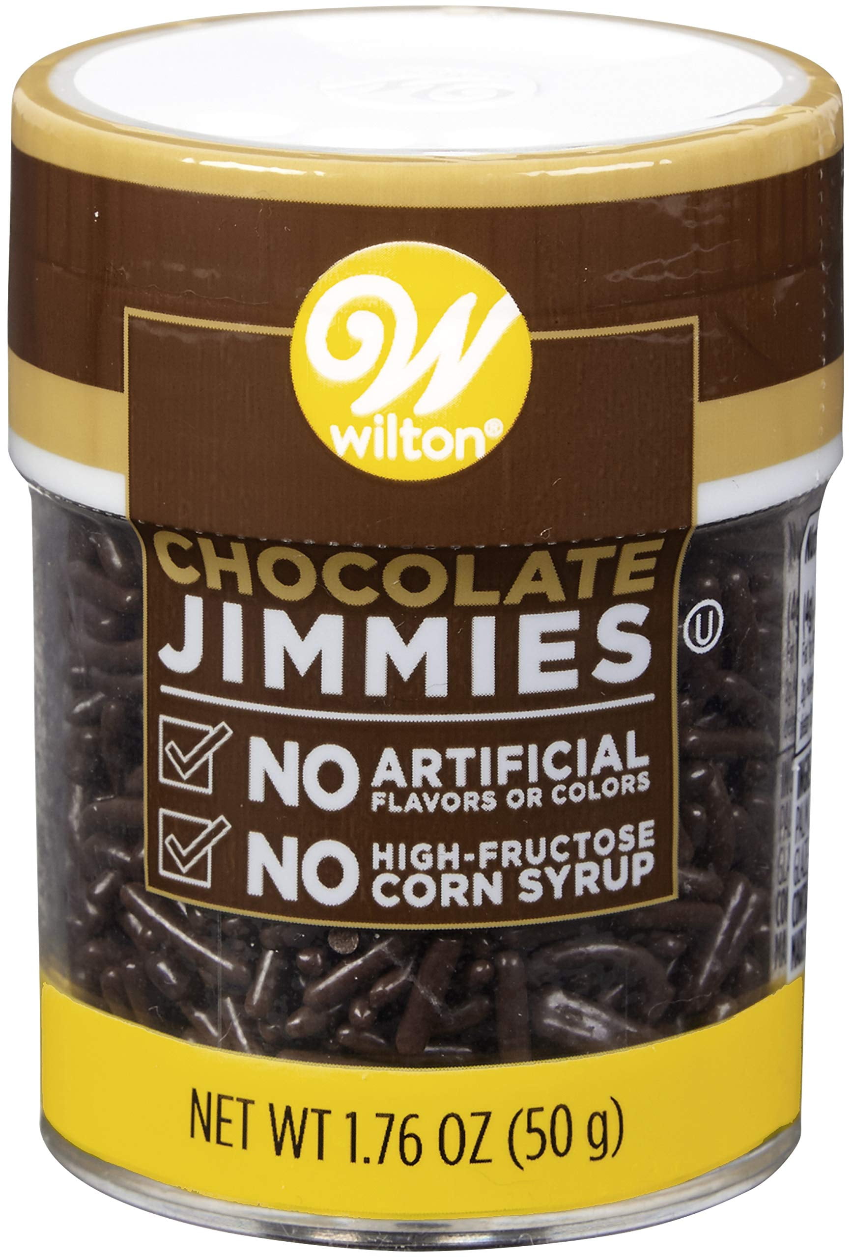 Wilton Naturally Flavored Jimmies Sprinkles 1.76OzChocolate