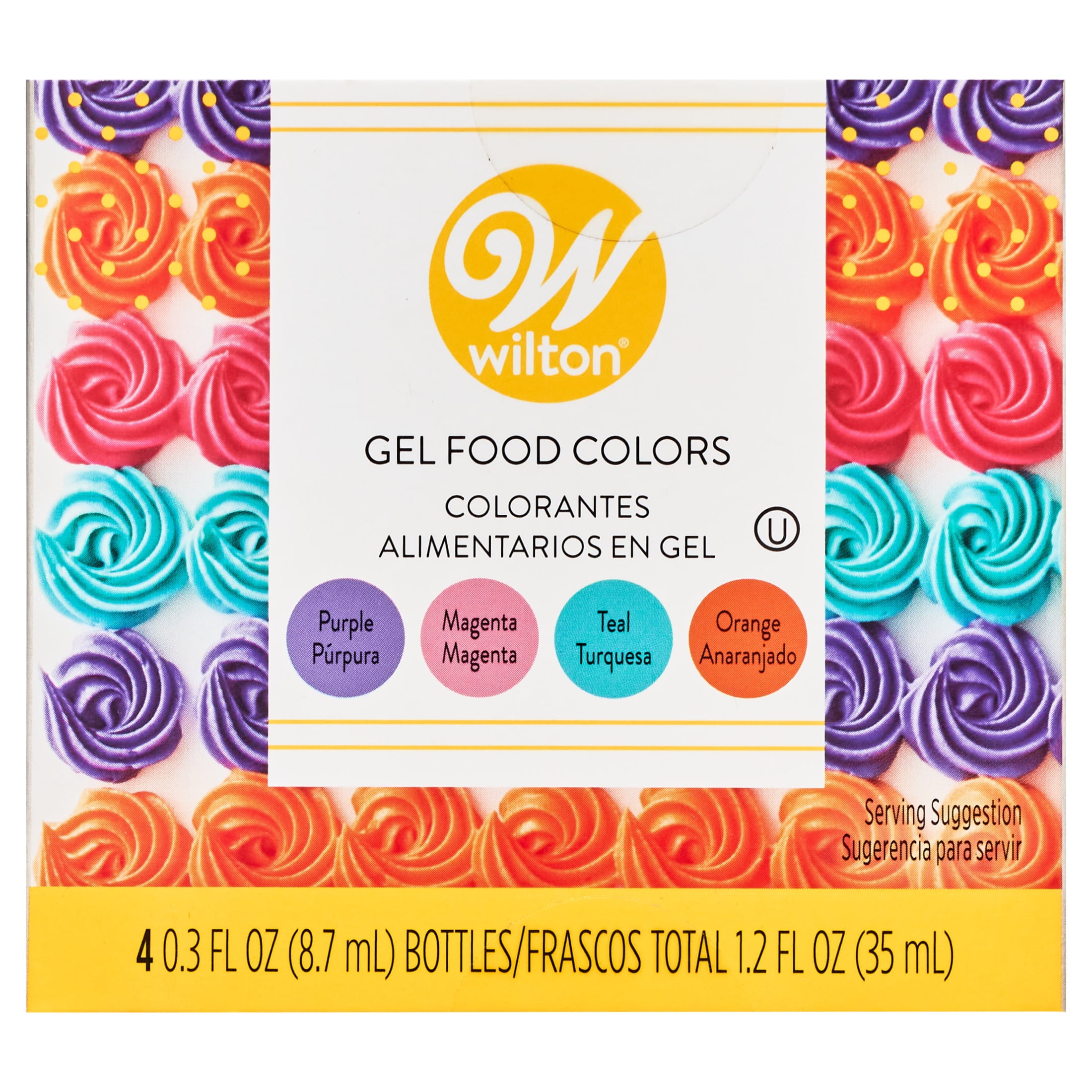 Wilton Neon Food Coloring Gel Icing Color Set, 4Count