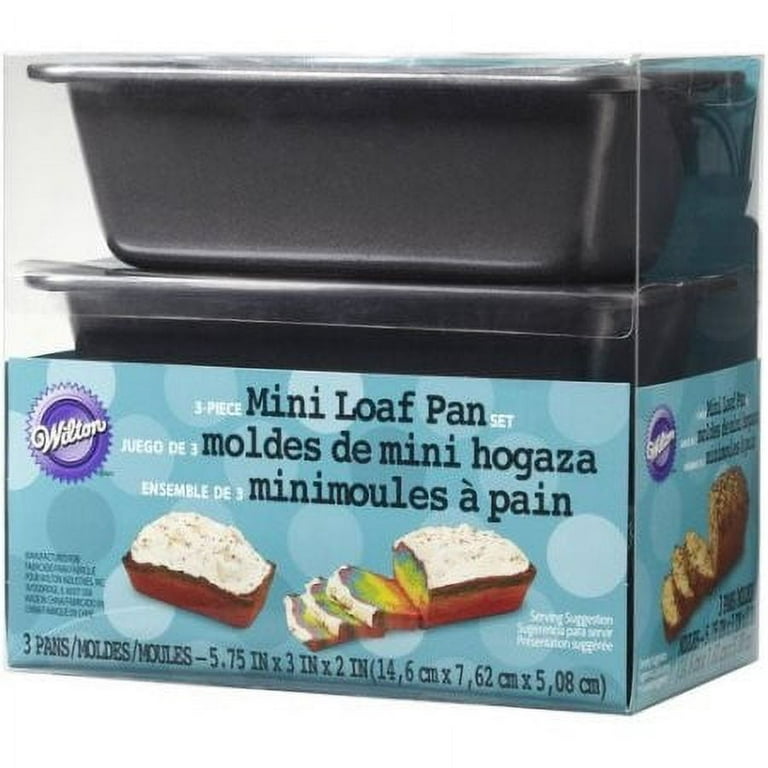 Wilton Mini Loaf Pans 3/Pkg-5.75X3X2