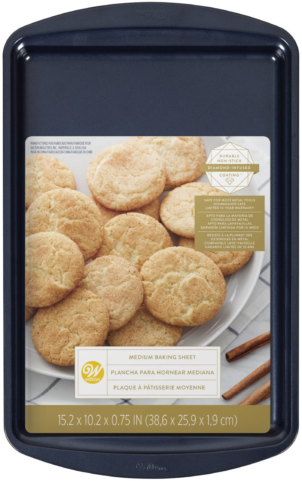 Diamond-Infused Non-Stick Cookie Sheet W/Cooling Grid Set-Large