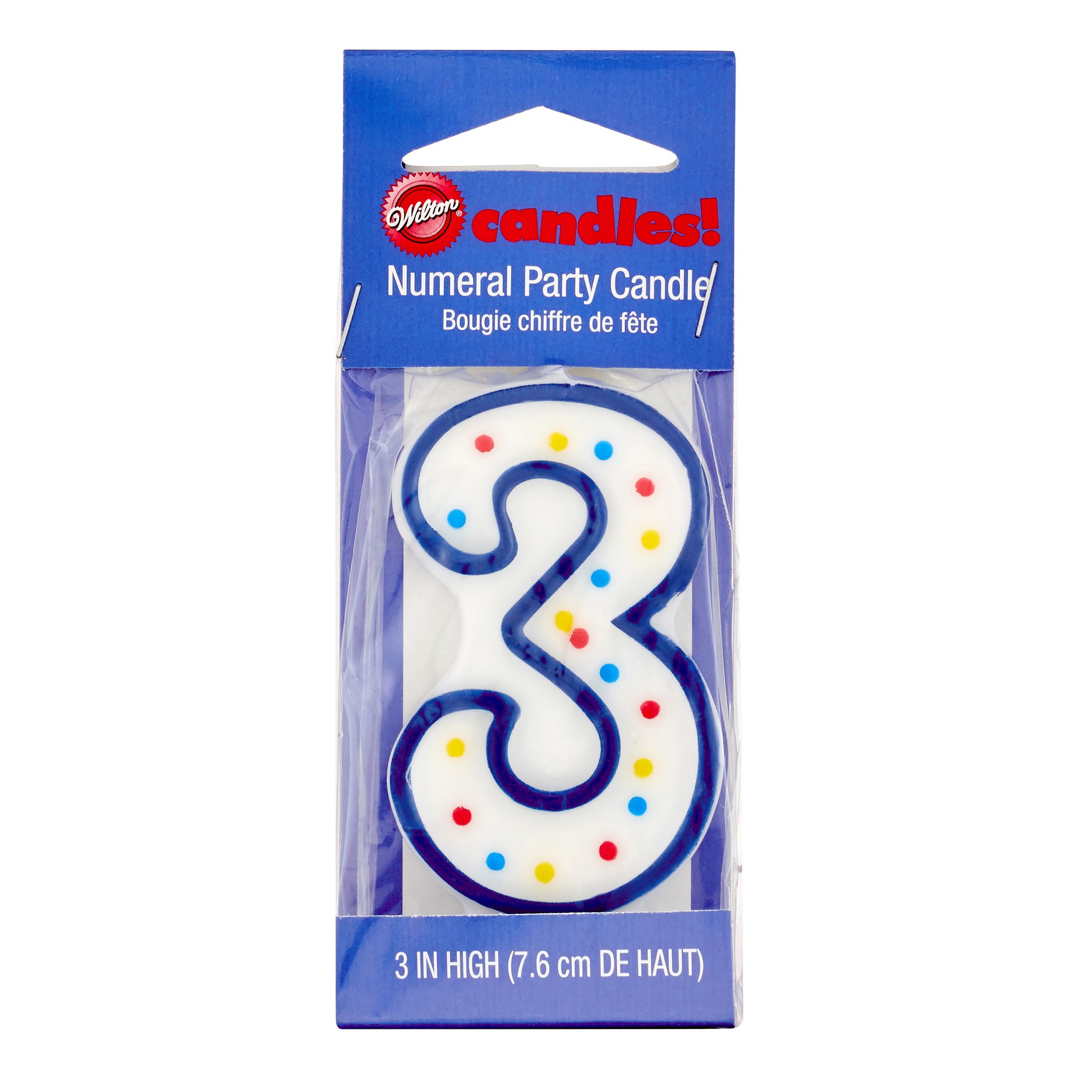 Wilton Number Candle, 3, Purple