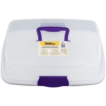 Wilton Oblong Cake and Cupcake Carrier, Practical Cupcake Container, Plastic