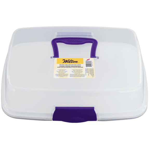Wilton Oblong Cake and Cupcake Carrier, Practical Cupcake Container, Plastic