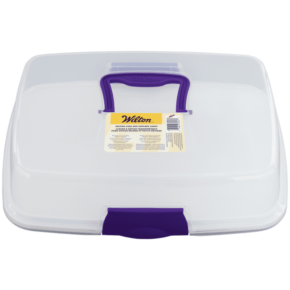 Wilton Oblong Cake and Cupcake Carrier, Practical Cupcake Container, Plastic
