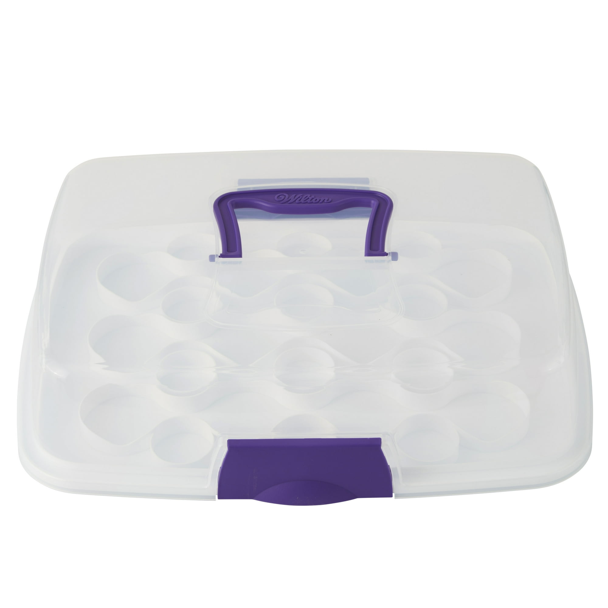 Wilton Oblong Cake and Cupcake Carrier, Practical Cupcake Container, Plastic