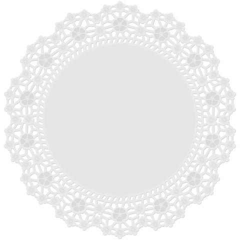 Wilton 12-Inch Round Paper Doilies White 6-Count Vintage Lace Pattern