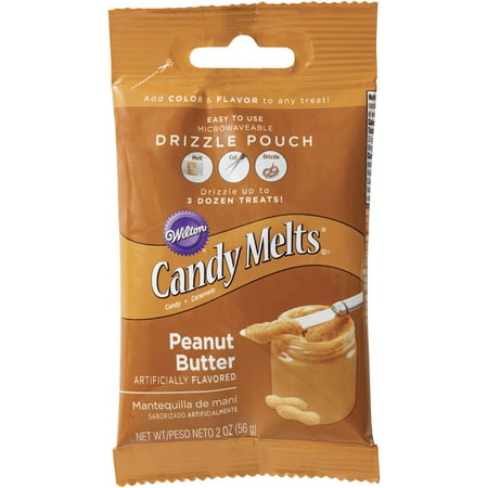 Peanut Butter Candy Melts Drizzle Pouches 2 oz (5 Pack)