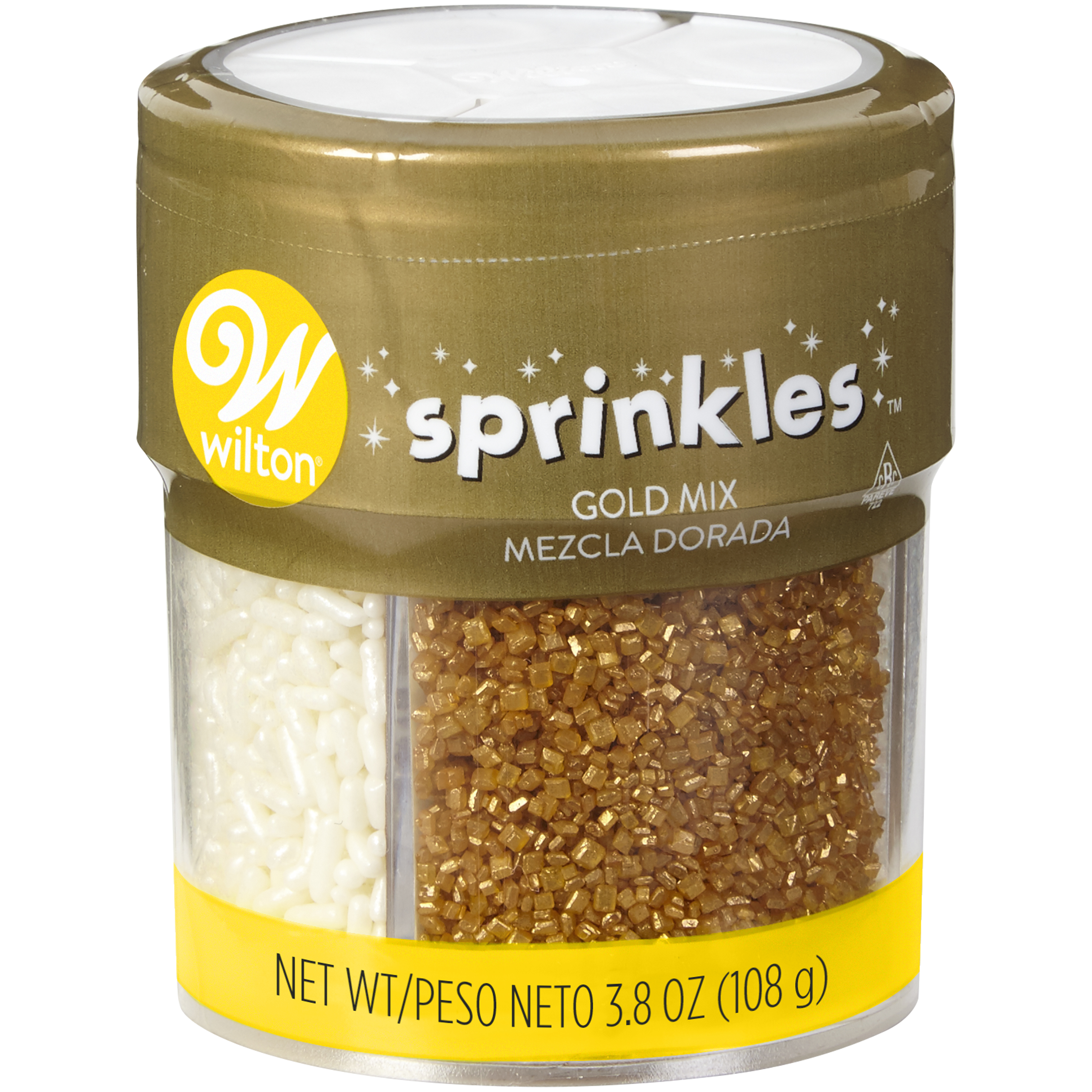 Wilton Pearlized Gold Sprinkle Assortment, 3.8 oz. - image 1 of 4